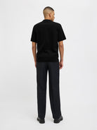 JACK JONES PREMIUM Milano Spring Knit Polo Short Sleeve-Black BLACK detail view