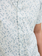 JACK JONES PREMIUM Summer Print Short Sleeve Shirt-White White back view