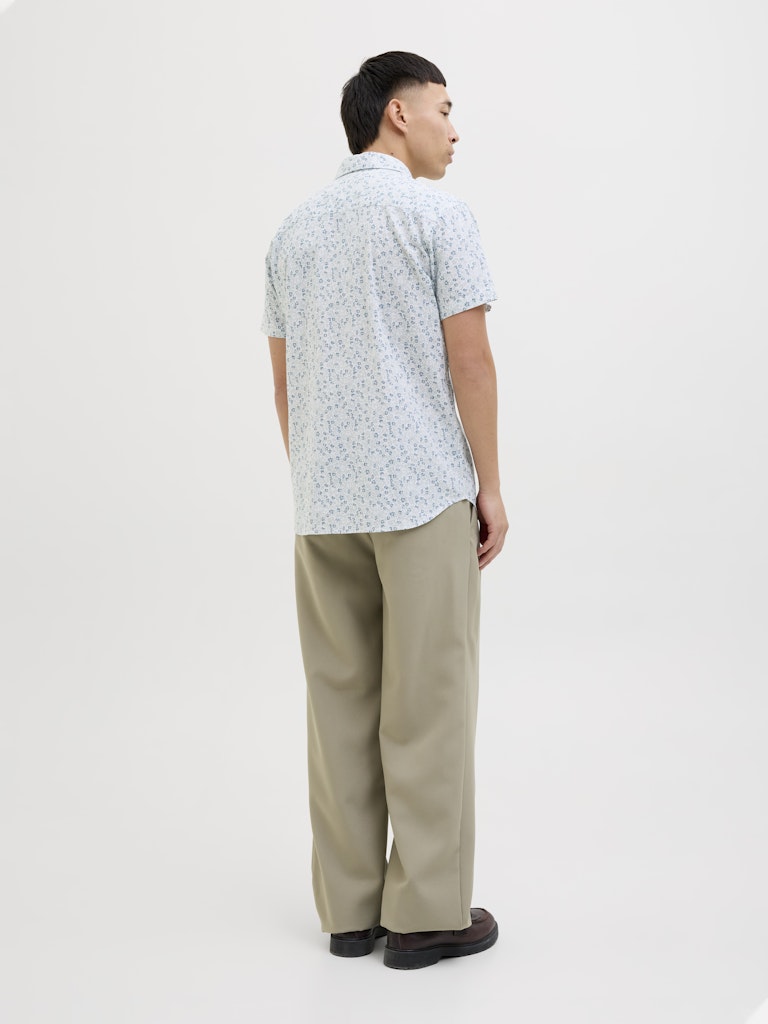JACK JONES PREMIUM Summer Print Short Sleeve Shirt-White White detail view