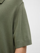JACK JONES PREMIUM William Knit Polo Short Sleeve-Four Leaf Clover Four Leaf Clover side view
