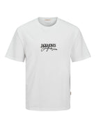 JACK JONES ORIGINALS Almeria Branding White Tee Bright White side view