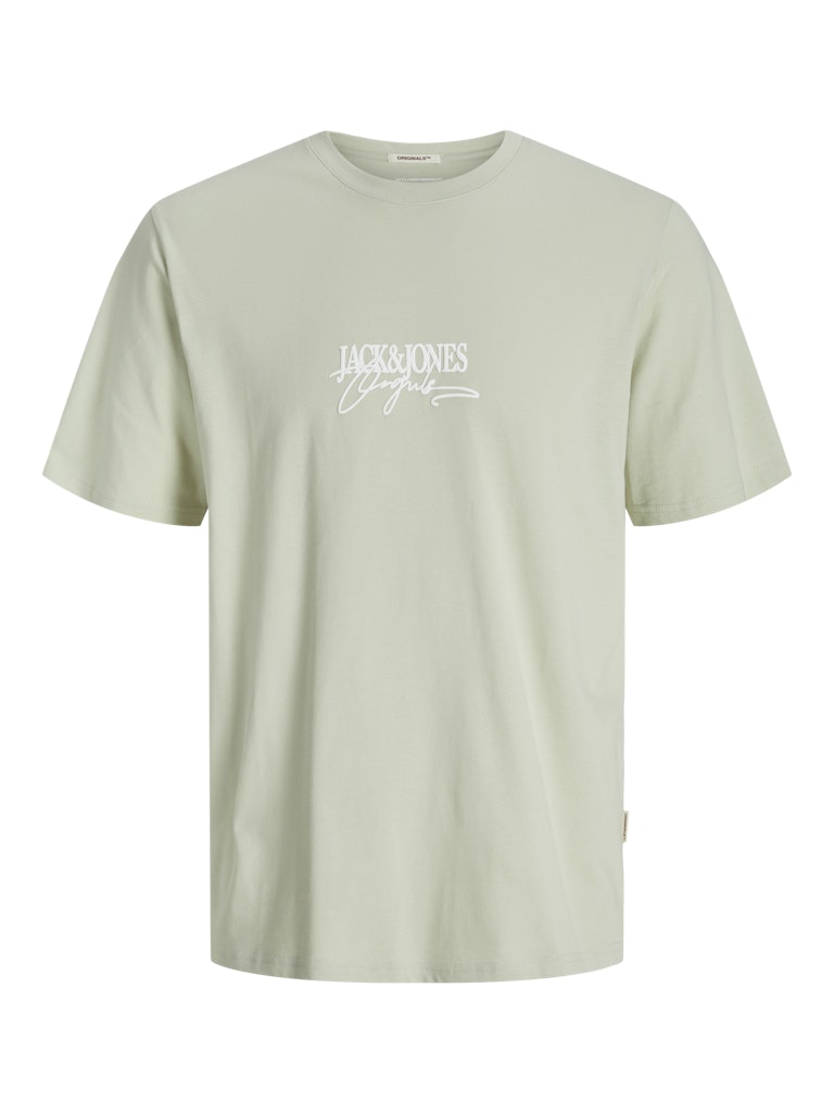 JACK JONES ORIGINALS Almeria Branding Celadon Tint Tee Celadon Tint side view