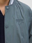 Jack Jones Youths Almeria Bomber Jacket Junior-Stormy Weather Stormy Weather back view