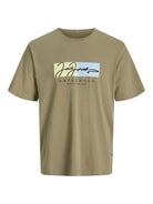 JACK JONES ORIGINALS Frederiksberg Box Script Silver Sage Tee Silver Sage alternate view