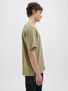 JACK JONES ORIGINALS Frederiksberg Box Script Silver Sage Tee Silver Sage side view