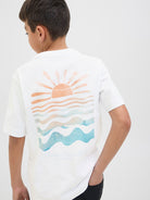Jack Jones Youths Canggu Summer Picture Tee Short Sleeve Junior-Bright White Bright White back view