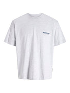 JACK JONES CORE Union Back Print Tee-White Melange White Melange side view