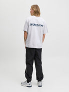 JACK JONES CORE Union Back Print Tee-White Melange White Melange back view