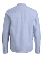 Jack Jones Youths Oxford Junior Shirt-Cashmere Blue Cashmere Blue model front view