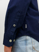 Jack Jones Youths Oxford Junior Shirt-Navy Blazer Navy Blazer side view