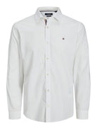 JACK JONES PREMIUM Derek Classic Long Sleeve Shirt-Bright White Bright White front view