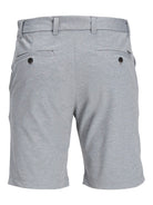 JACK & JONES Marco Cooper Light Grey Melange Chino Shorts Grey Melange model front view