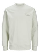 JACK JONES PREMIUM Sanchez Branding Green Crew Neck Sweat Green Tint front view