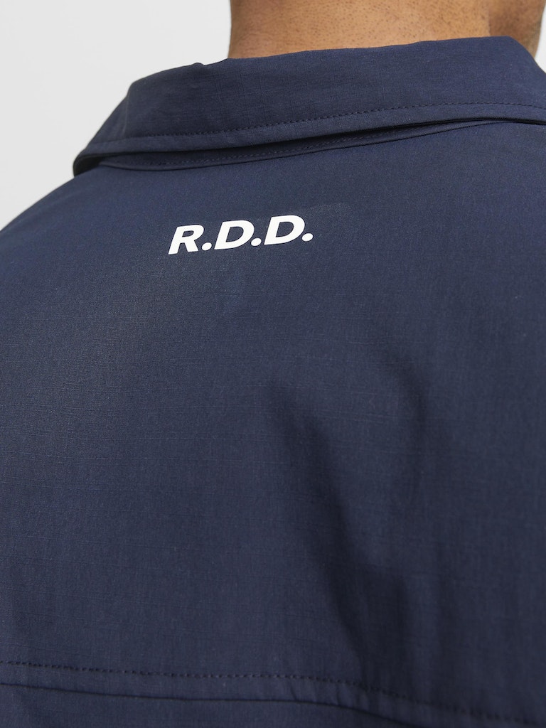 Men's R.D.D Colter Navy Overshirt-Logo View