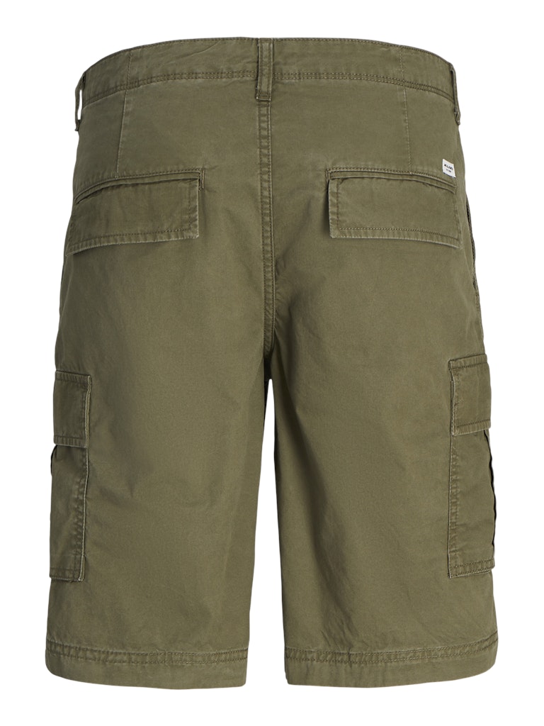JACK & JONES Cole Cargo Shorts - Olive Night Olive Night model front view