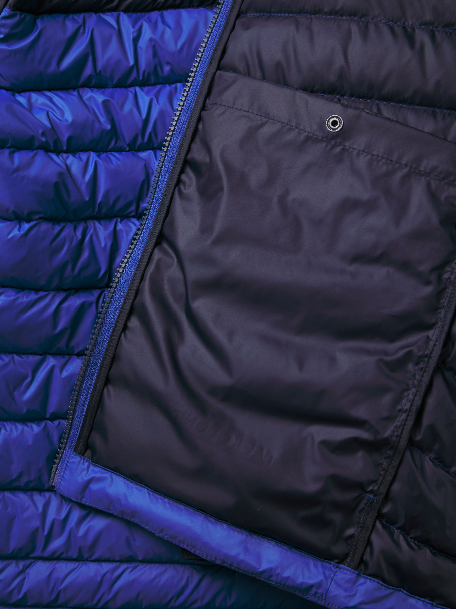 New Pocket Puffer Blue Junior Boys Jacket-Inside detail