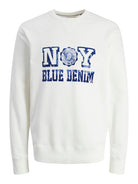 Jack Jones Youths Vahn Sweat Crew Neck Junior-Cloud Dancer Cloud Dancer front view