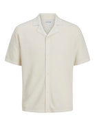 JACK&JONES Orion Cloud Dancer Resort Knit Polo Cloud Dancer side view