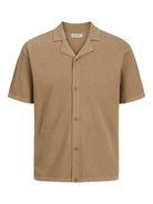 JACK&JONES Orion Coriander Resort Knit Polo Coriander flat front view