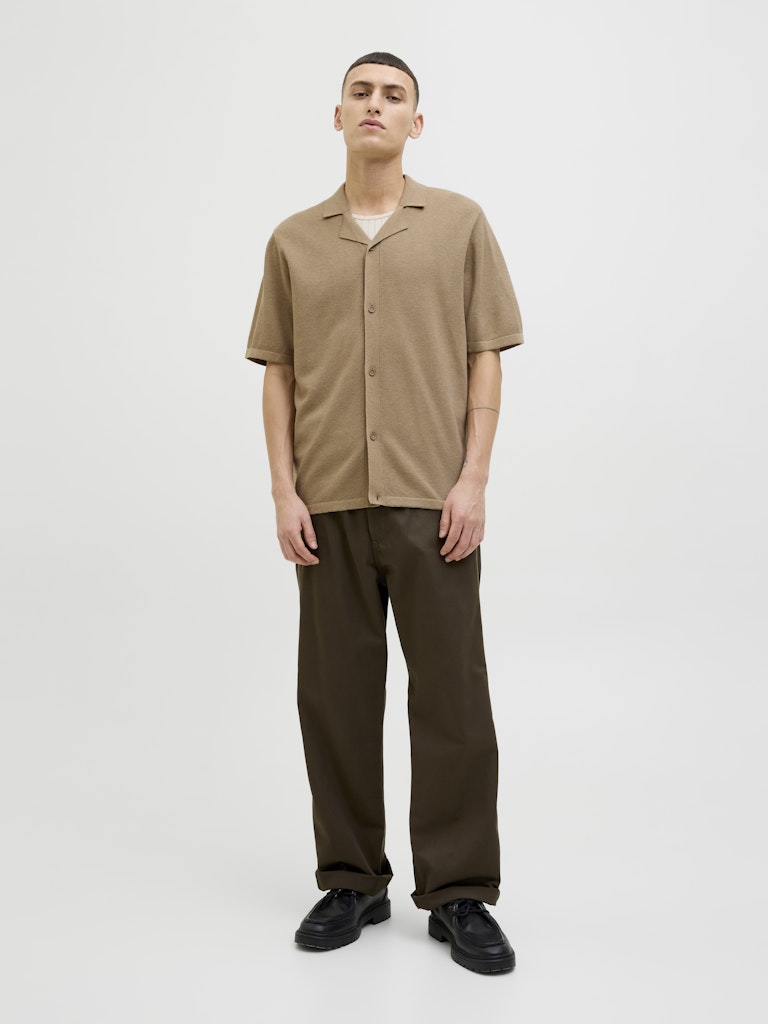 JACK&JONES Orion Coriander Resort Knit Polo Coriander model front view