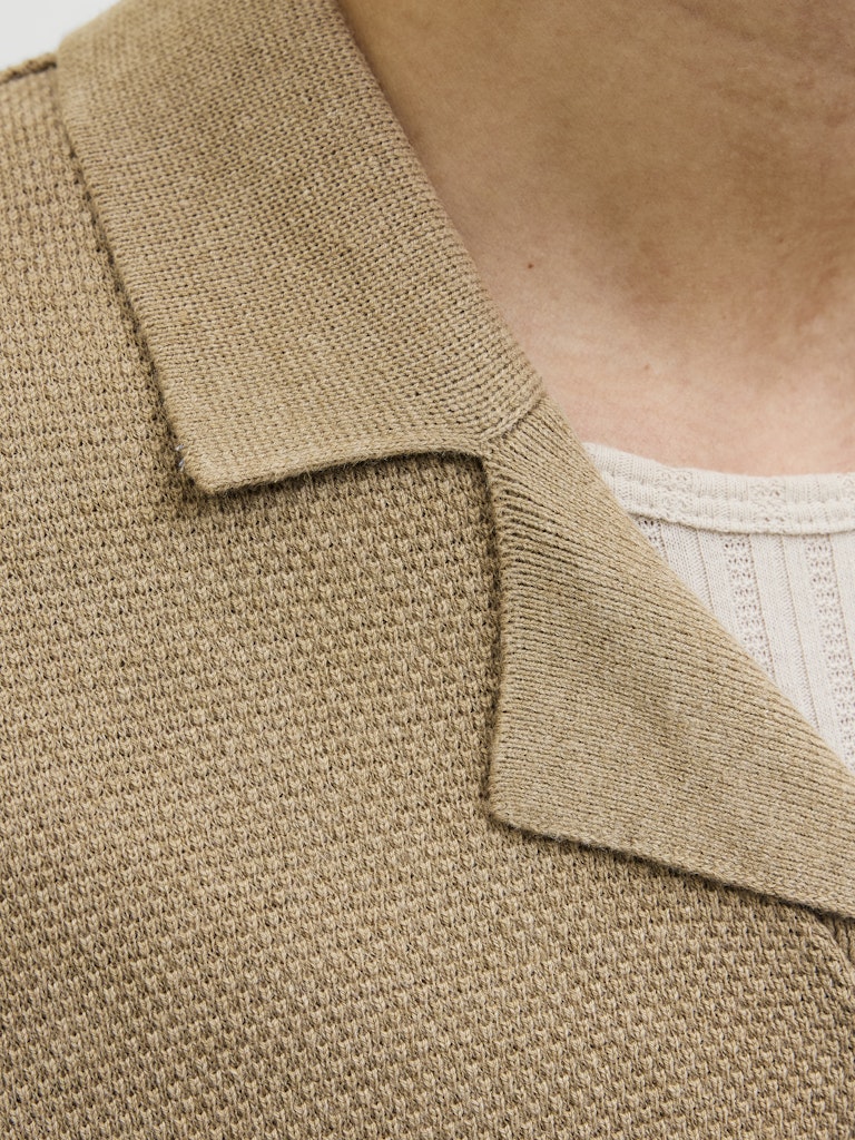 JACK&JONES Orion Coriander Resort Knit Polo Coriander side view