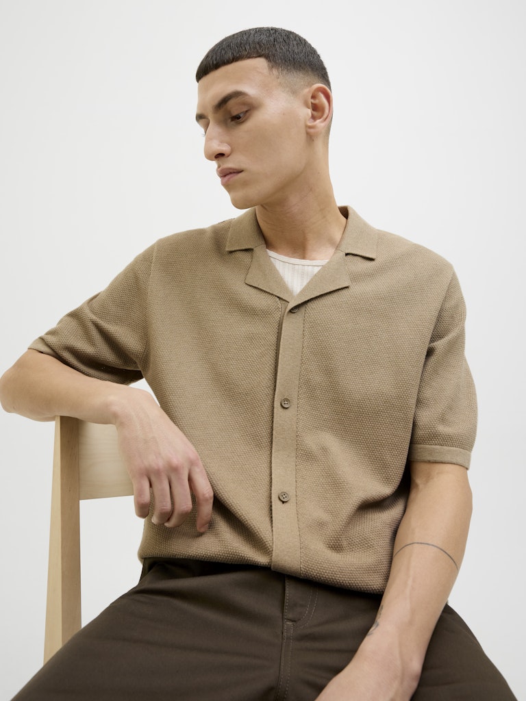JACK&JONES Orion Coriander Resort Knit Polo Coriander back view