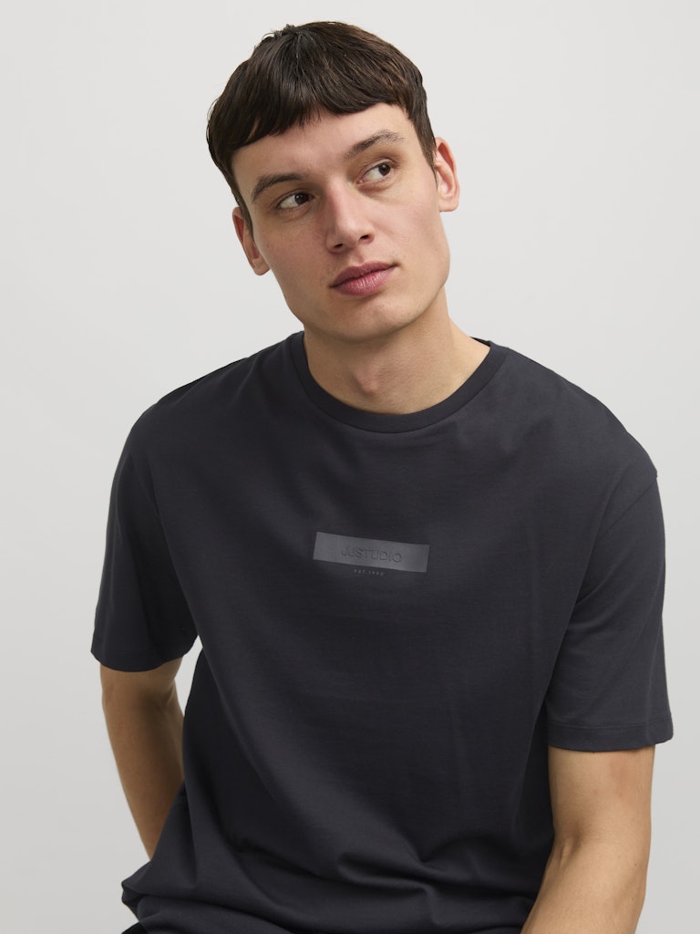 Taka Crew Neck Black Tee-Creative view