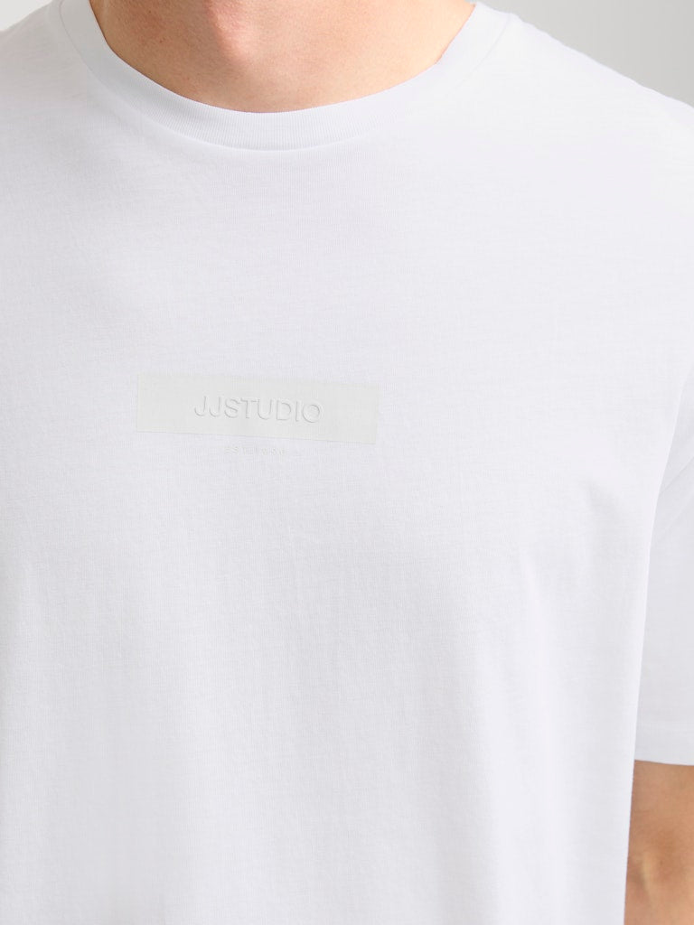 Taka Crew Neck White Tee-Chest logo