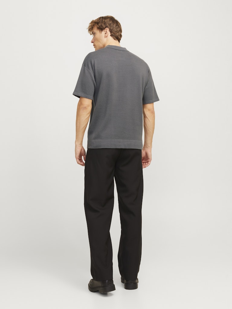 JACK&JONES Troy Knit Zip Polo-Castlerock Castlerock detail view