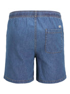 JACK & JONES Tony Jogger Shorts 596-Light Blue Denim Light Blue Denim model front view