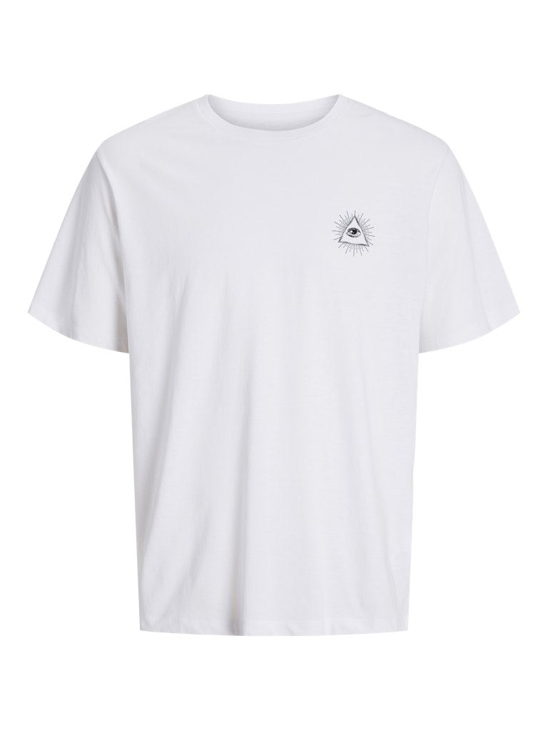 Men's Jackie Tee Short Sleeve Crew Neck-White-Ghost Front View