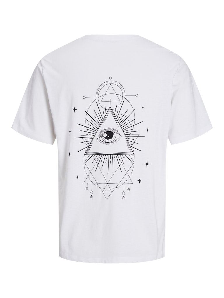 Men's Jackie Tee Short Sleeve Crew Neck-White-Back View