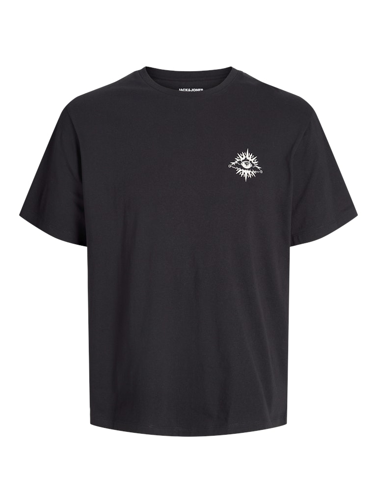 Men's Jackie Tee Short Sleeve Crew Neck-Black-Ghost Front View