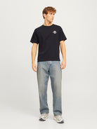 JACK&JONES Jackie Tee Short Sleeve Crew Neck-Black Black model front view