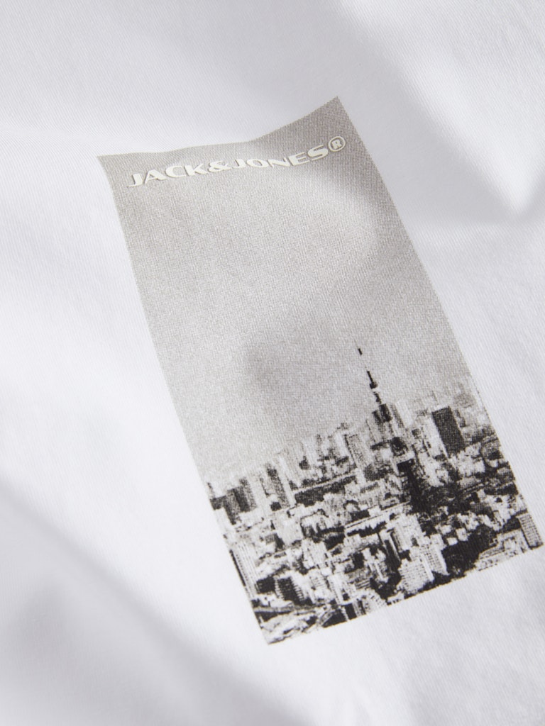 JACK JONES CORE Pacer Photo Branding White Tee Bright White detail view