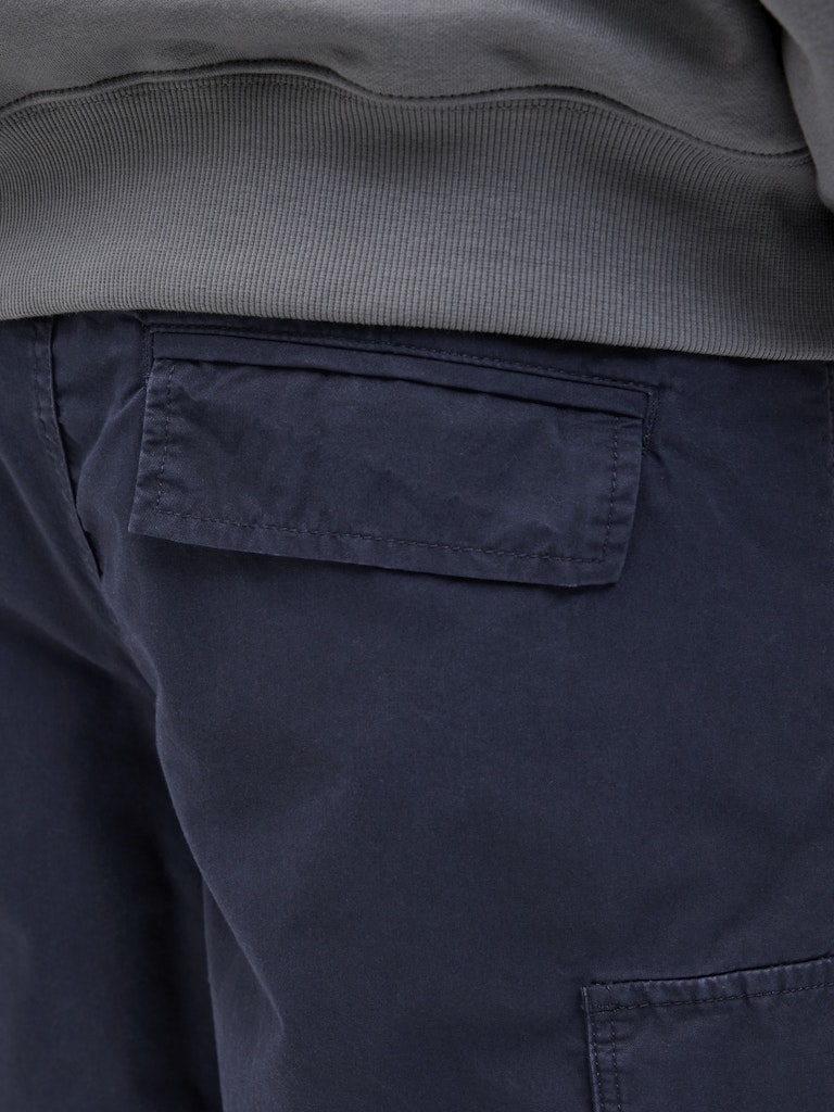 Cole Mateo Mid Dark Navy Cargo Shorts-Back pocket view