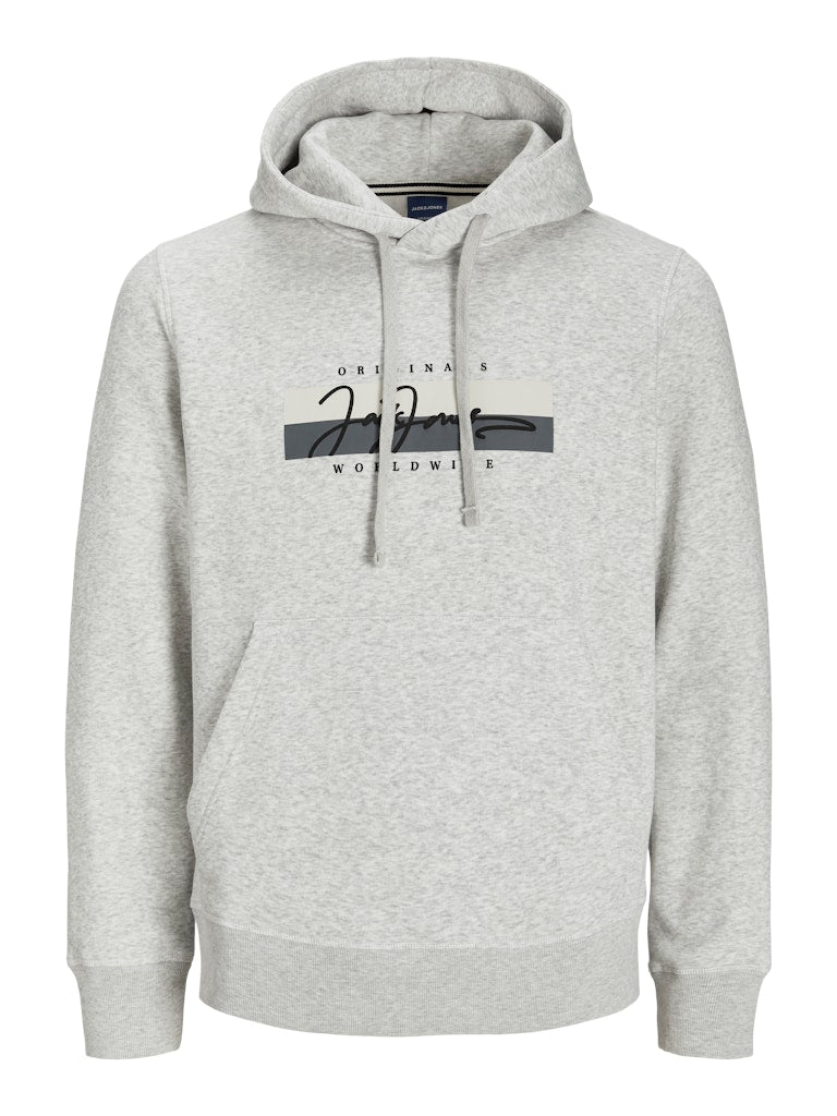 Frederiksberg White Melange Script Hoodie-Front view