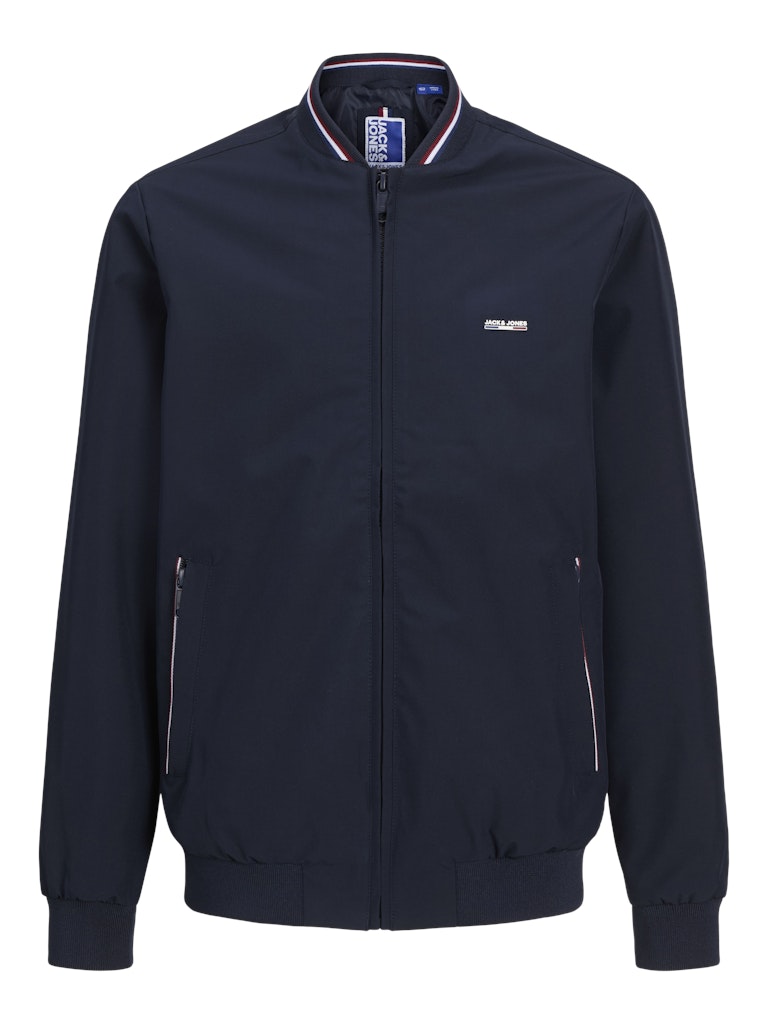 Jack Jones Youths Brad Bomber Jacket Junior-Seaborne SEABORNE flat front view