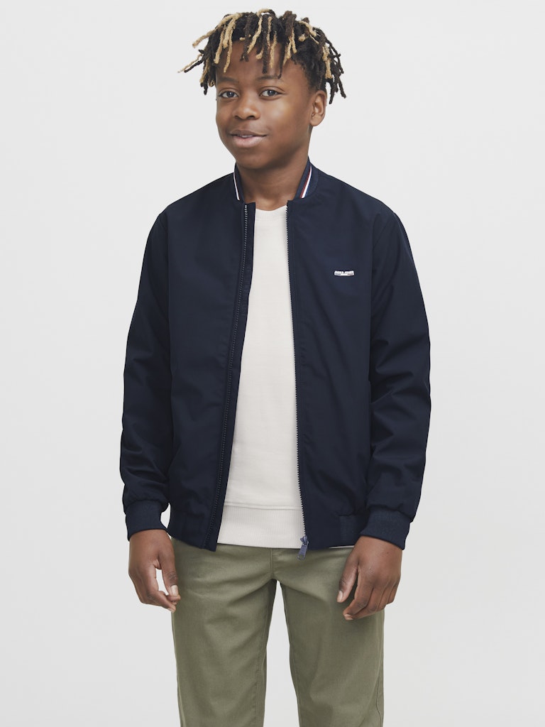 Jack Jones Youths Brad Bomber Jacket Junior-Seaborne SEABORNE front view