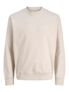 Jack Jones Youths Chad Branding Sweat Crew Neck Junior-Silver Lining Silver Lining front view