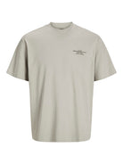 Jack Jones Youths Chad Branding Short Sleeve Crew Neck Tee Junior-Silver Lining Silver Lining front view