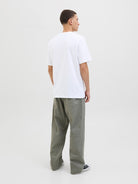 JACK JONES ORIGINALS Tavira Branding Tee Short Sleeve Crew Neck-Bright White Bright White detail view