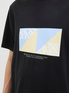 JACK JONES ORIGINALS Tavira Branding Tee Short Sleeve Crew Neck-Black Black side view