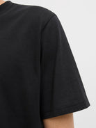 JACK JONES ORIGINALS Tavira Branding Tee Short Sleeve Crew Neck-Black Black back view