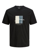 JACK JONES ORIGINALS Frederiksberg Black Script Tee Black front view
