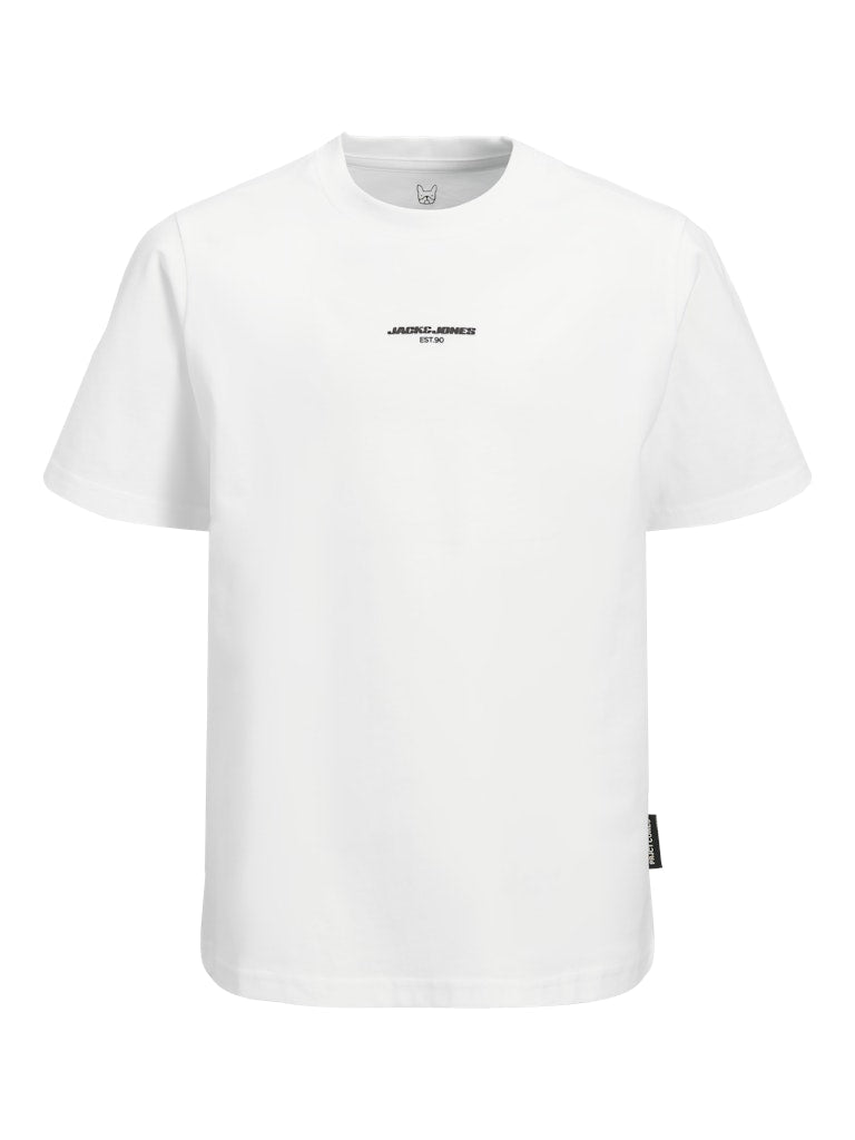 Jack Jones Youths Lido Back Print Boys White Tee Bright White alternate view