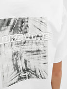 Jack Jones Youths Lido Back Print Boys White Tee Bright White flat front view