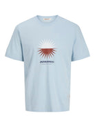 JACK JONES ORIGINALS Tavira Branding Tee Short Sleeve Crew Neck-Skyway Skyway flat front view