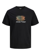 JACK JONES CORE Calma Tee Short Sleeve Crew Neck-Black Black back view