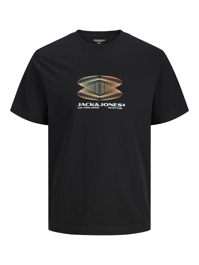 JACK JONES CORE Calma Tee Short Sleeve Crew Neck-Black Black back view